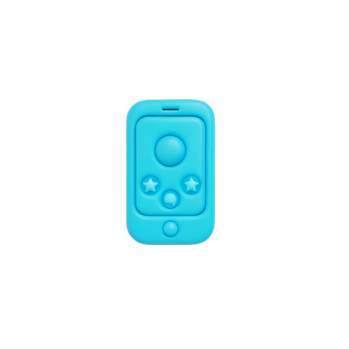Icono azul de teléfono inteligente con botones